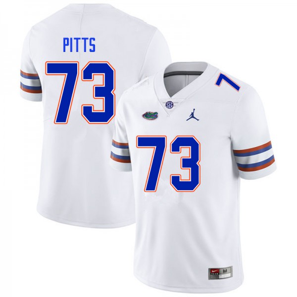 Men #73 Mark Pitts Florida Gators College Football Jerseys White